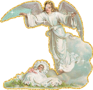 Gif animé ange et enfant